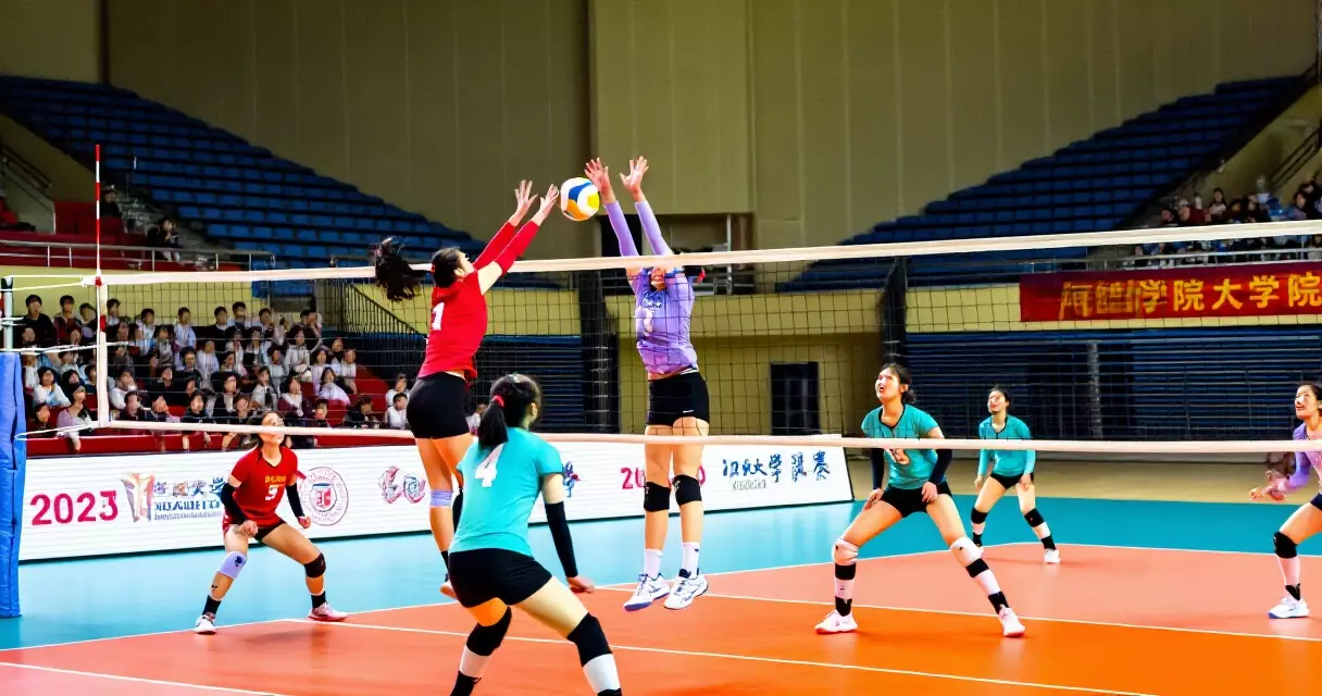 Mga manlalaro ng volleyball sa kompetisyon sa loob ng palakasan sa UAAP
