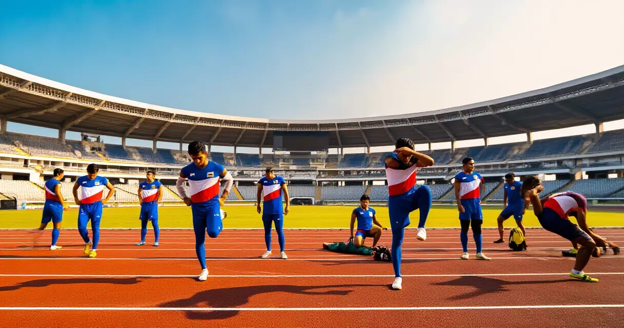 Filipino athletes preparing for a global competition