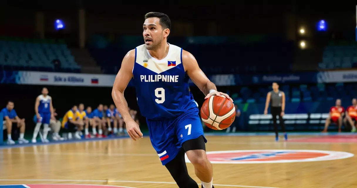 Filipino basketball player running in a professional league abroad