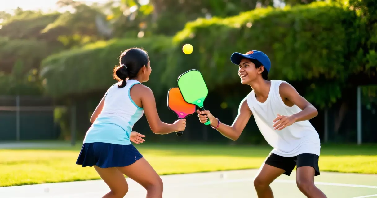 Mga Pilipinong kabataan naglalaro ng pickleball sa labas ng court noong 2026