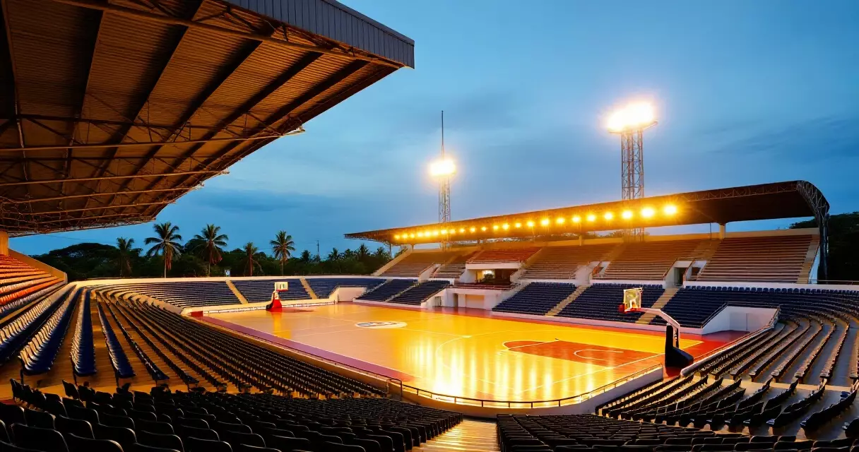Coliseum sa lalawigan bago magsimula ang laro ng PBA On Tour