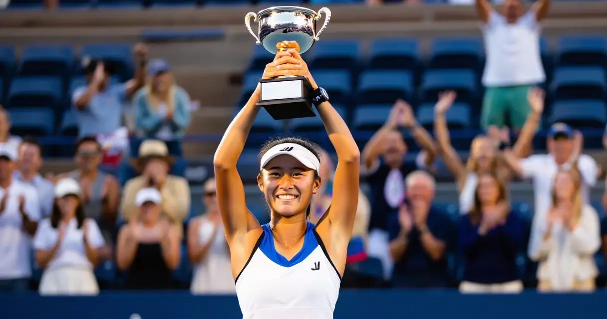 Pilipinong tennis player na nagdiriwang ng tagumpay sa WTA tournament